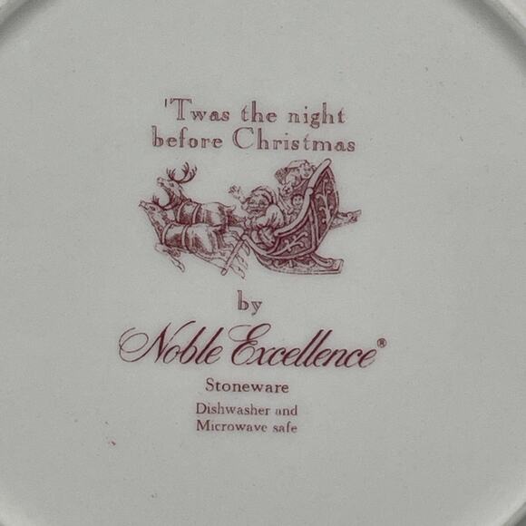 "Twas the Night Before Christmas" Noble Excellence Ceramic Mug, Saucer & Plate - Picture 5 of 10